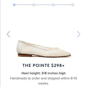 Margaux NY The Pointe Bridal Flats with Box + Duster Bag